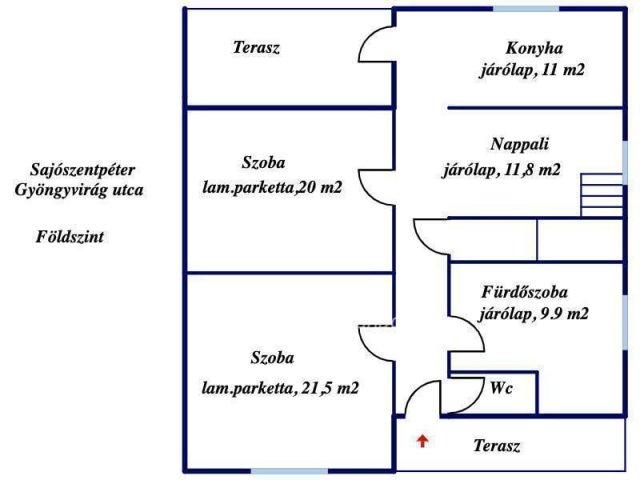 Eladó családi ház, Sajószentpéteren 45 M Ft, 4 szobás