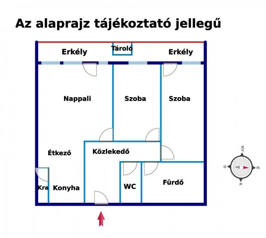 Eladó téglalakás, Érden, Budai úton 69 M Ft, 3 szobás