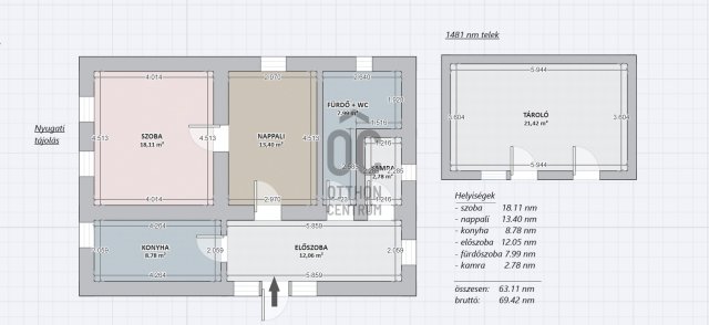 Eladó családi ház, Kocséren 17.9 M Ft, 2 szobás