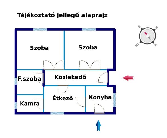 Eladó családi ház, Dánszentmiklóson 34.9 M Ft, 2 szobás