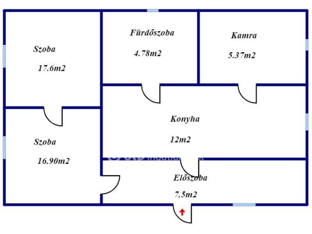 Eladó családi ház, Székelyen 8.5 M Ft, 2 szobás