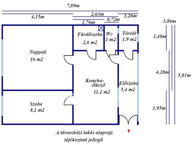 Eladó téglalakás, Kecskeméten 22.8 M Ft, 1+1 szobás