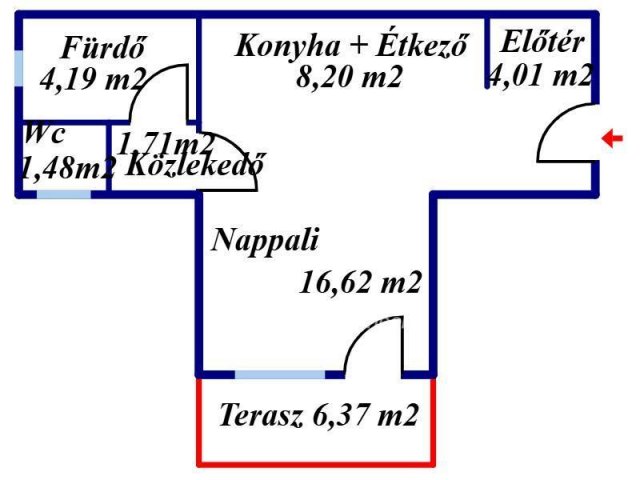 Eladó panellakás, Kecskeméten 38.5 M Ft, 1 szobás