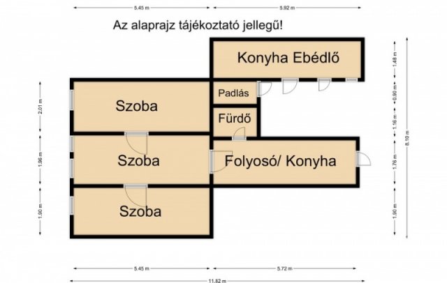 Eladó családi ház, Bakson 17.9 M Ft, 2+1 szobás