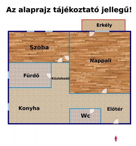 Eladó téglalakás, Várpalotán 34.9 M Ft, 2 szobás