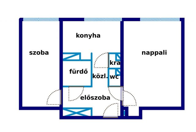 Kiadó téglalakás, albérlet, Tatán 150 E Ft / hó, 2 szobás