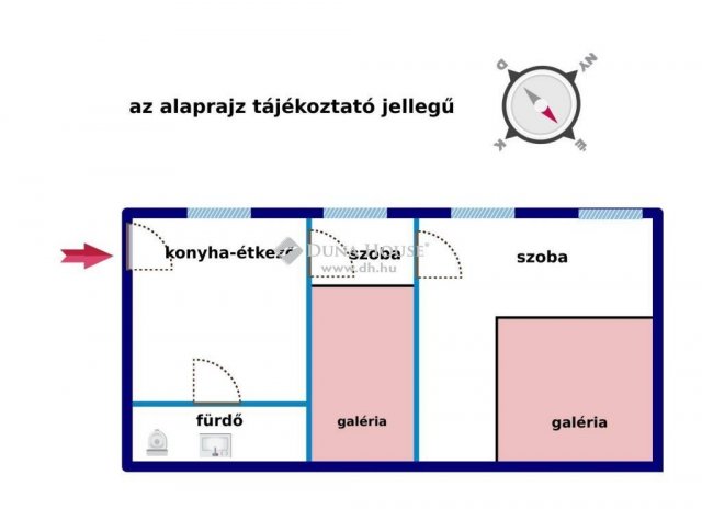 Eladó téglalakás, Budapesten, VI. kerületben 59.5 M Ft, 2 szobás