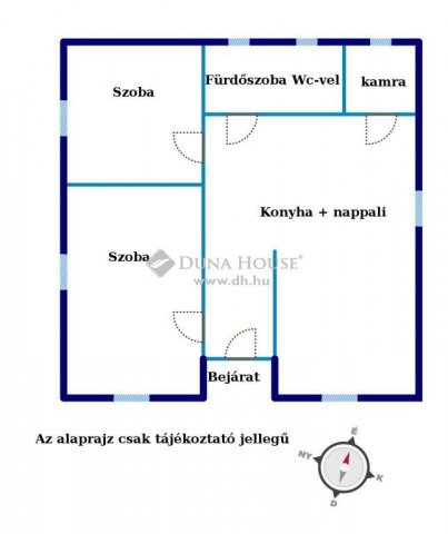 Eladó családi ház, Dunaharasztin 55.5 M Ft, 2 szobás