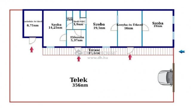 Eladó családi ház, Palkonyán 39.9 M Ft, 3 szobás