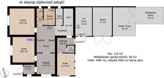 Eladó családi ház, Rábapatonán 56.8 M Ft, 4 szobás