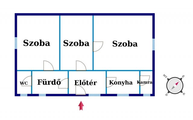 Eladó családi ház, Kiskunfélegyházán 22 M Ft, 3 szobás