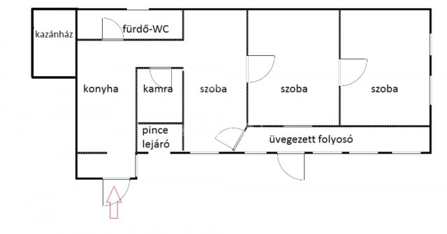 Eladó családi ház, Tésenyen 14.9 M Ft, 3 szobás