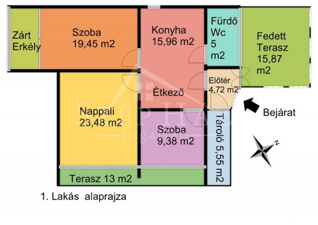 Eladó téglalakás, Pécsett 74.9 M Ft, 3 szobás