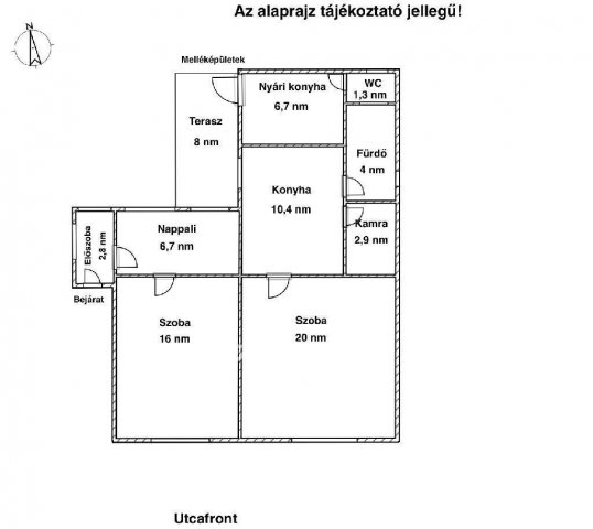 Eladó családi ház, Tényőn 35 M Ft, 2 szobás