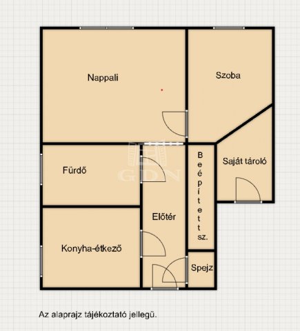 Eladó téglalakás, Zalaegerszegen 33.5 M Ft, 1+1 szobás