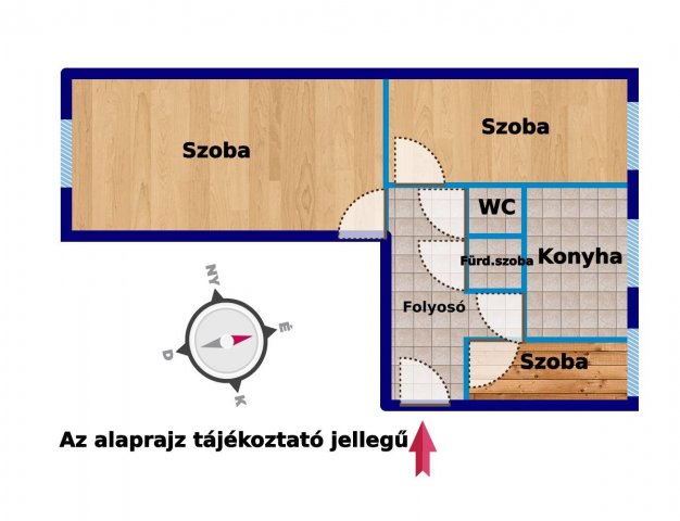 Eladó panellakás, Debrecenben 42 M Ft, 1+2 szobás