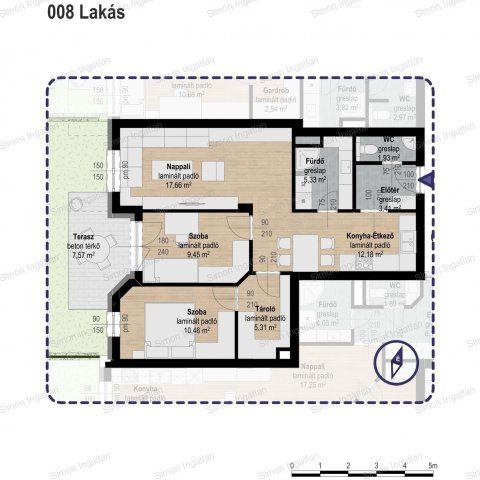 Eladó téglalakás, Kecskeméten 82.5 M Ft, 2 szobás