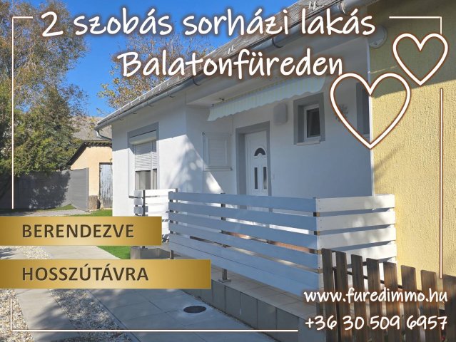 Kiadó sorház, albérlet, Balatonfüreden 220 E Ft / hó, 2 szobás