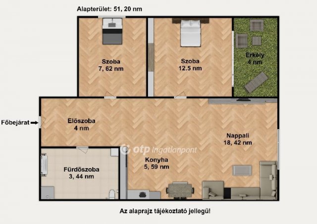 Eladó panellakás, Budapesten, X. kerületben 55 M Ft, 3 szobás