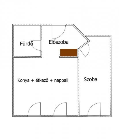 Eladó téglalakás, Egerben 38.5 M Ft, 2 szobás