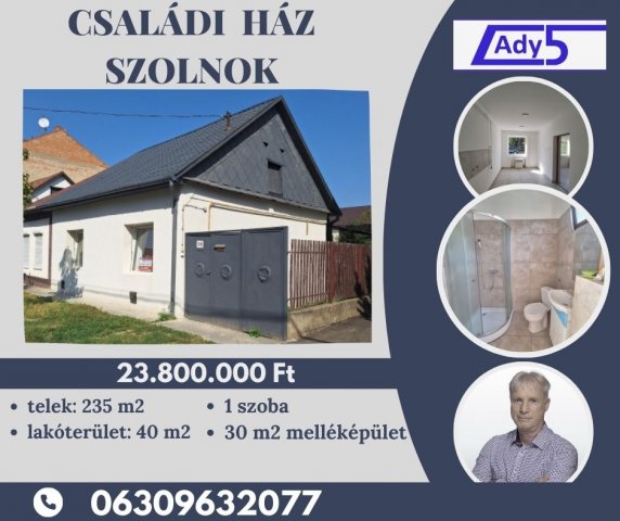 Eladó családi ház, Szolnokon 23.8 M Ft, 1 szobás