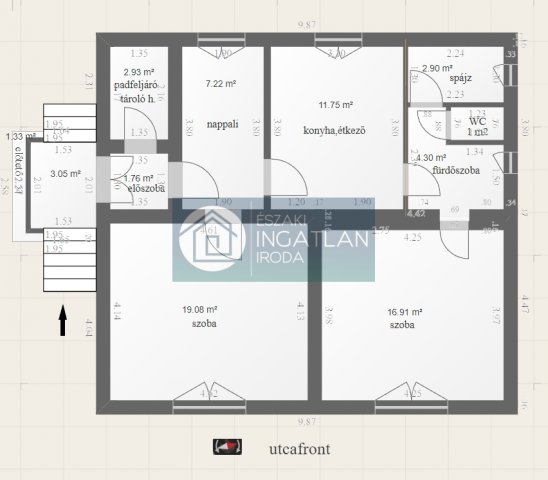 Eladó családi ház, Ózdon 13.5 M Ft, 2 szobás