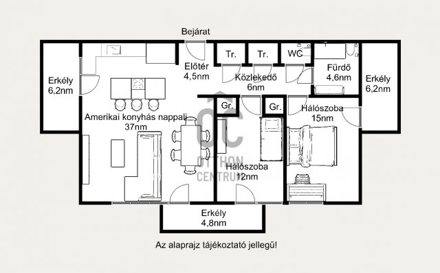 Eladó téglalakás, Budapesten, II. kerületben 175 M Ft, 3 szobás