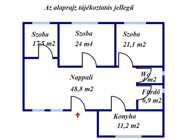 Eladó családi ház, Jászapátiban 16.9 M Ft, 3 szobás