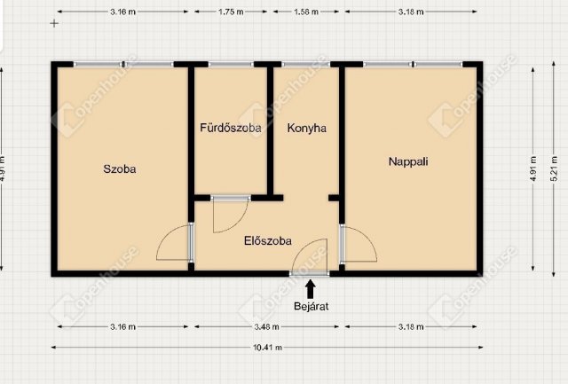 Eladó téglalakás, Oroszlányban 25.99 M Ft, 2 szobás