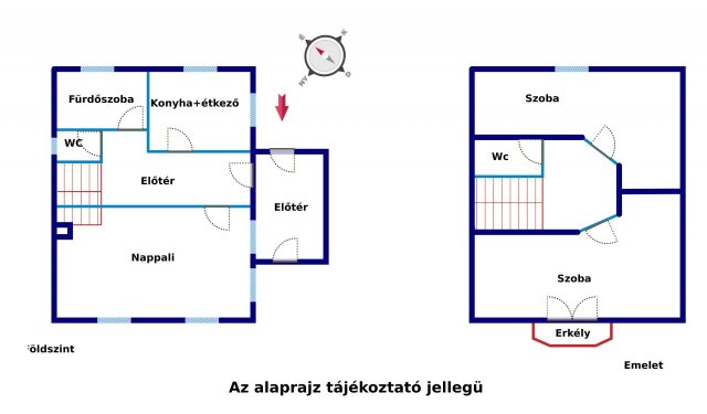 Eladó családi ház, Telkin 84.9 M Ft, 3 szobás