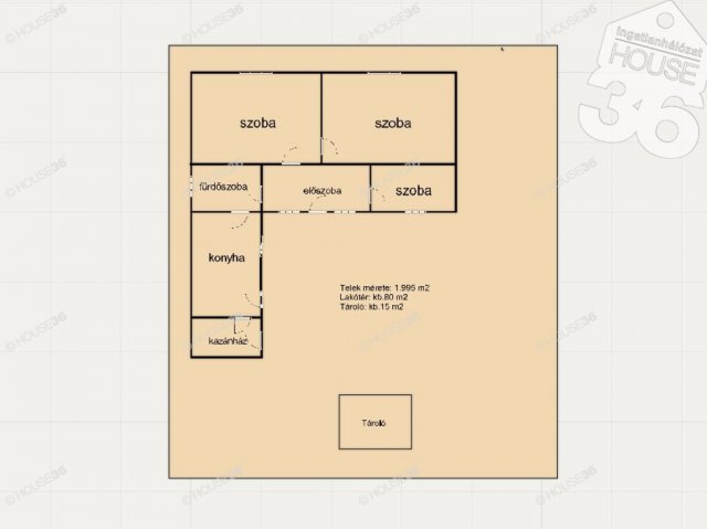 Eladó családi ház, Jakabszálláson 29.99 M Ft, 3 szobás