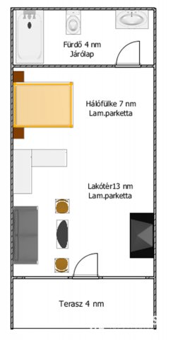 Eladó nyaraló, Balatonföldváron 44.9 M Ft, 1 szobás