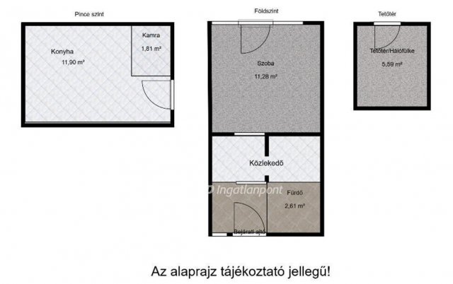 Eladó családi ház, Csemőn 16.9 M Ft, 1+1 szobás