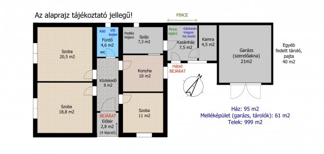 Eladó családi ház, Nyúlon 43.5 M Ft, 3 szobás