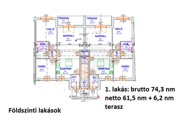 Eladó téglalakás, Monoron 59.9 M Ft, 2+1 szobás