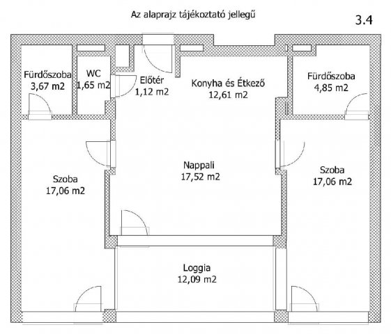 Eladó téglalakás, Keszthelyen 120 M Ft, 3 szobás