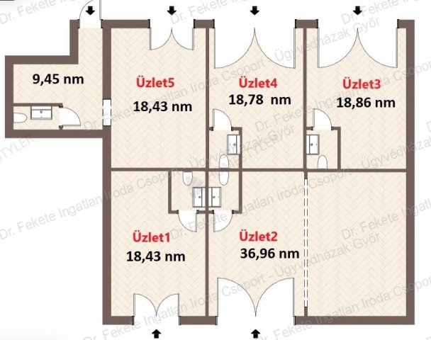 Eladó iroda, Győrött 17.841 M Ft, 1 szobás