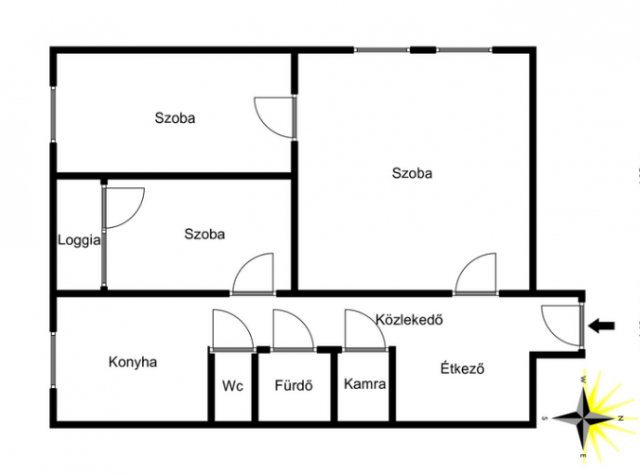 Eladó panellakás, Nyíregyházán 35.5 M Ft, 2+1 szobás