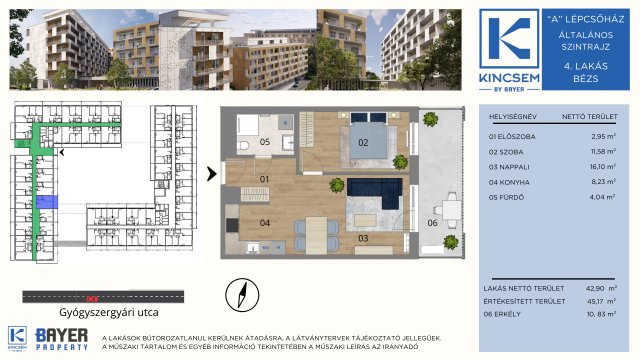 Eladó téglalakás Budapest, X. kerület, Felsőrákos, Gyógyszergyári út 6-12, 2. emelet