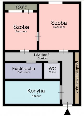 Eladó panellakás, Budapesten, XIV. kerületben 55 M Ft, 2 szobás