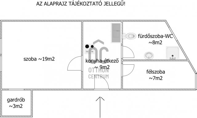 Eladó téglalakás, Baján 17.8 M Ft, 2 szobás