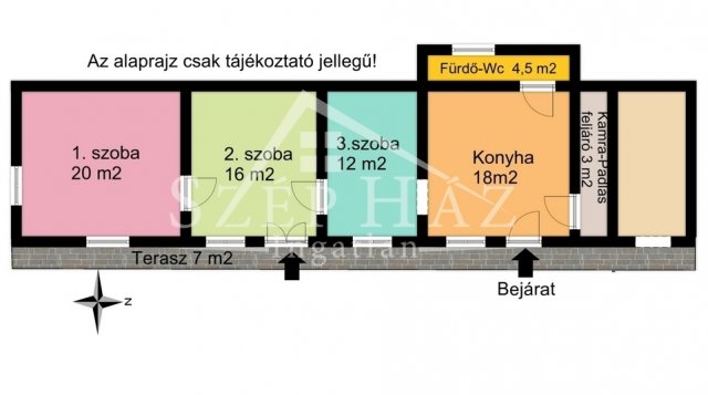 Eladó családi ház, Hidason 39.9 M Ft, 3 szobás