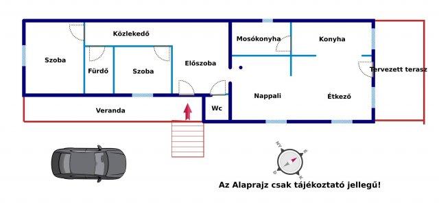 Eladó családi ház, Tökön 79.9 M Ft, 3 szobás