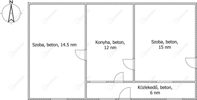 Eladó sorház, Somlóvásárhelyen 4.5 M Ft, 2 szobás