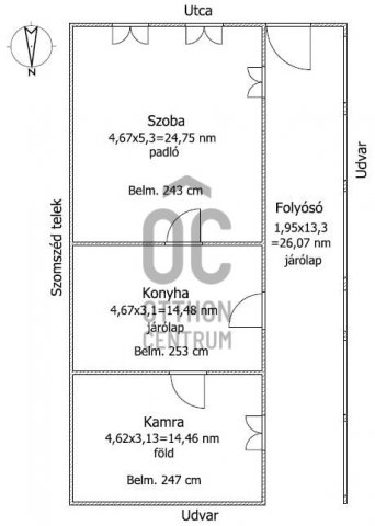 Eladó családi ház, Makón 5.9 M Ft, 1 szobás