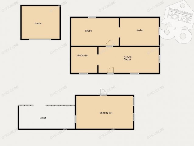 Eladó családi ház, Kiskunfélegyházán 14.5 M Ft, 2 szobás