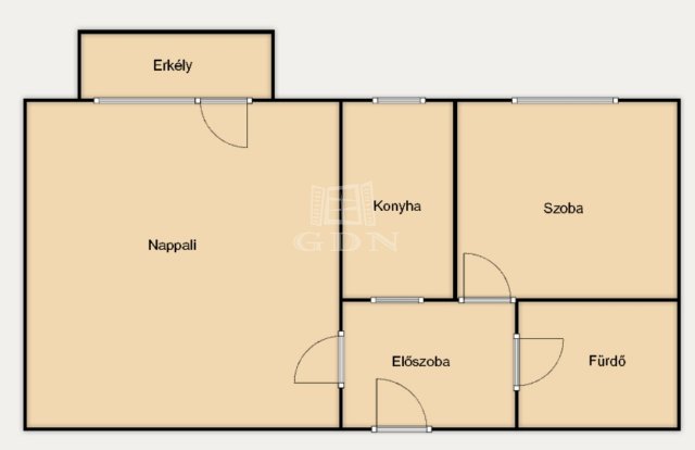 Eladó panellakás, Veszprémben 34.9 M Ft, 1+1 szobás