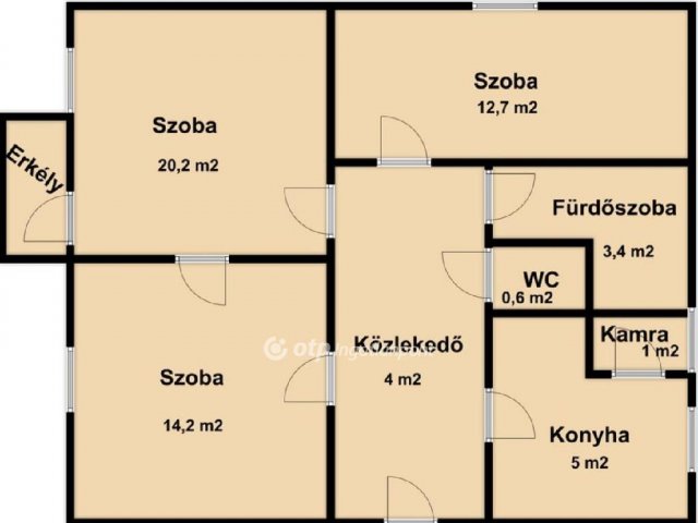 Eladó téglalakás, Debrecenben 61 M Ft, 3 szobás