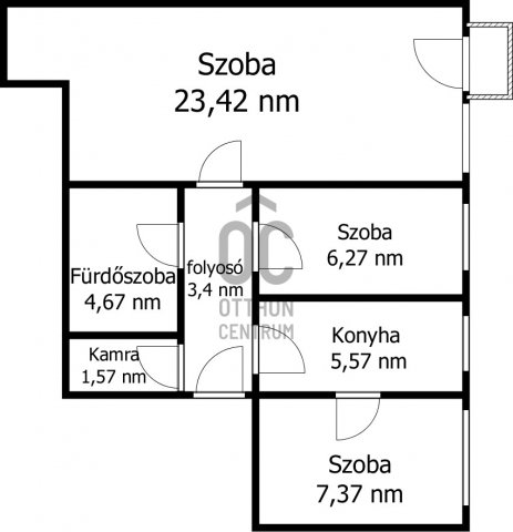 Eladó téglalakás, Kazincbarcikán 15.5 M Ft, 3 szobás