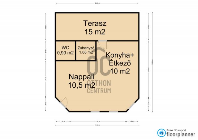 Eladó téglalakás, Letenyén 9.4 M Ft, 1 szobás